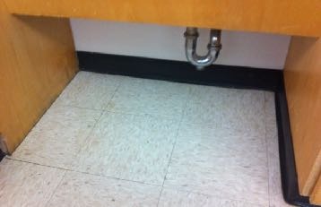 Classroom floor restoration after