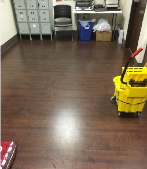Commercial office floors before